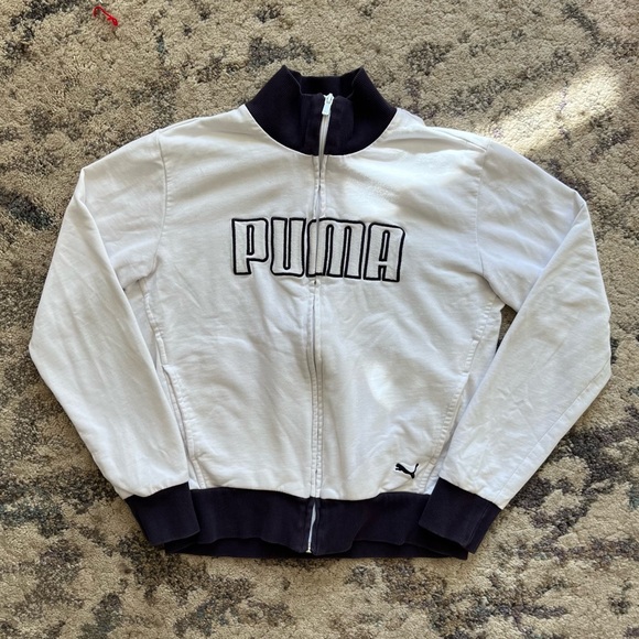 Vintage PUMA Logo Athletic Style Zip Up Sweater - Picture 1 of 4
